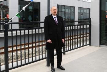 İlham Əliyev Abşeron dairəvi dəmir yolunun açılışında - İŞTİRAK EDİB - TAM MƏTN