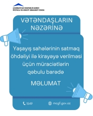 Kirayə mənzil üçün müraciətlər dayandırılır – AÇIQLAMA | FED.az