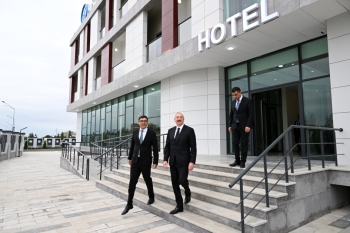 Prezident  Yevlax Olimpiya İdman Kompleksinin açılışında iştirak edib - FOTOLAR | FED.az