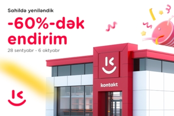 “Kontakt”ın “Sahil” mağazası yeniləndi –  AÇILIŞA ÖZƏL 60%-DƏK ENDİRİMLƏR