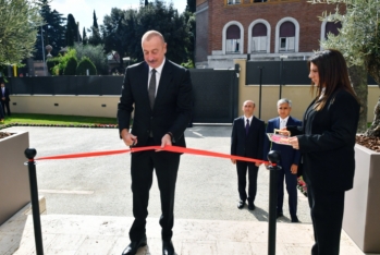 Prezident Azərbaycanın İtaliyadakı səfirliyinin yeni binasının - AÇILIŞINDA  İŞTİRAK EDİB