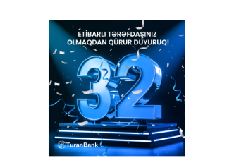 TuranBank 32 yaşını - QEYD EDIR
