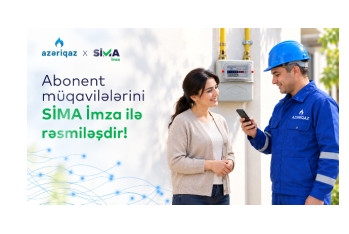 “Azəriqaz” abonentləri müqavilələri SİMA ilə rəqəmsal imzalayacaq