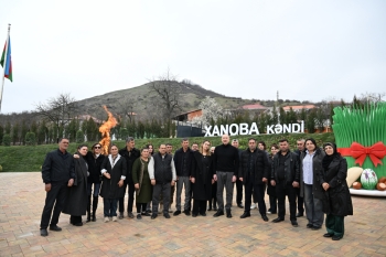 Prezident Xocavəndin Xanoba kəndində - FOTOLAR | FED.az