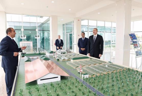 Prezident İlham Əliyev Ağstafada “Karvan-L EKO” sənaye parkında inşası başa çatdırılan müəssisələrin və istixana kompleksinin açılışında iştirak edib