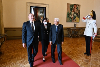 Prezident İlham Əliyev İtaliya Prezidenti Sercio Mattarella ilə -  GÖRÜŞDÜ