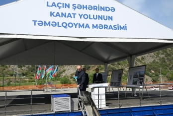 Prezident İlham Əliyev Laçın kanat yolunun təməlini qoyub | FED.az