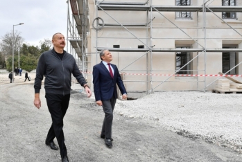 Prezident Şuşada inzibati binanın əsaslı təmiri  ilə tanış olub - FOTO