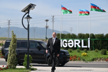Prezident İlham Əliyev Ağdamın Kəngərli kəndinin açılışında  - FOTOLAR