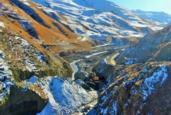 Quba-Xınalıq yolunda selin dağıtdığı körpü yenidən inşa olunur - FOTO