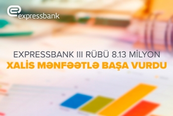 "Expressbank" III rübü 8,13 milyon manat xalis mənfəətlə - BAŞA VURDU