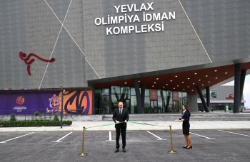 Prezident  Yevlax Olimpiya İdman Kompleksinin açılışında iştirak edib - FOTOLAR | FED.az