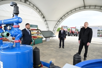 [red]İlham Əliyev Yevlax pilot aqroparkının açılışında iştirak edib - FOTOLAR[/red] | FED.az