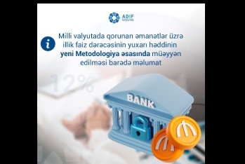Milli valyutada qorunan əmanətlər üzrə illik faiz dərəcəsinin yuxarı həddinin yeni Metodologiya əsasında müəyyən edilib