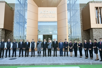 Prezident İlham Əliyev Ağdam Dəmir Yolu və Avtovağzal Kompleksinin açılışında - FOTOLAR | FED.az