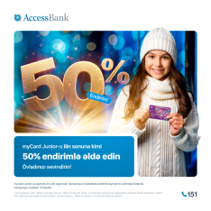 AccessBank-dan Yeni il münasibəti ilə myCard Junior kartlarına - [red]50% ENDİRİM[/red] | FED.az