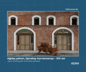 XIX əsrə aid Qarabəy karvansarayının fasadındakı reklamlar sökülüb - FOTOLAR | FED.az