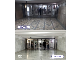 Metronun "Memar Əcəmi" stansiyasının keçidində təmir işləri yekunlaşıb | FED.az