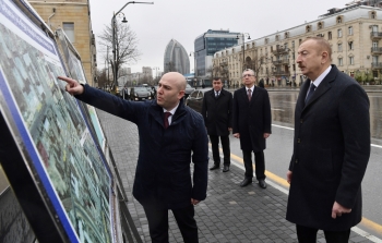 İlham Əliyev yeni salınmış parkda  - FOTOLAR | FED.az