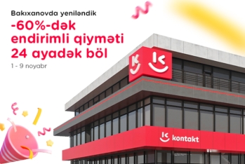 “Kontakt” Bakıxanovda sayca 2-ci mağazası yenilədi –  AÇILIŞA ÖZƏL 60%-DƏK ENDİRİMLƏR!