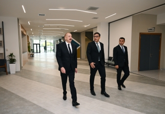 Prezident  Yevlax Olimpiya İdman Kompleksinin açılışında iştirak edib - FOTOLAR | FED.az