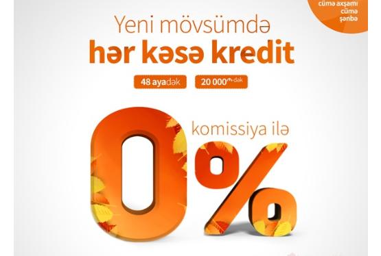 Unibankda nağd kreditlər hər kəs üçün 0% komissiyalı oldu