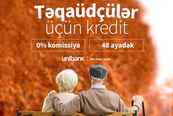 Unibank təqaüdçülərə sərfəli kredit təklif edir