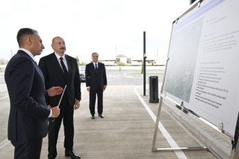 İlham Əliyev “BakuBus”un Gəncə Avtoparkının açılışında iştirak edib - FOTOLAR | FED.az