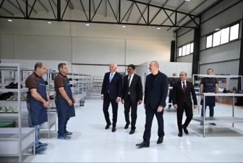 Prezident İlham Əliyev “PIRSHAGHI” ayaqqabı fabrikinin Laçın filialının açılışında iştirak edib