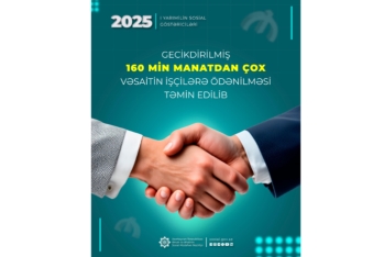 Gecikdirilmiş 160 min manatın işçilərə ödənilməsi təmin edilib
