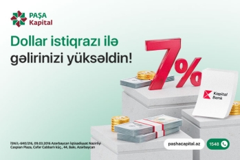 "PAŞA Kapital"dan investorlara dollarla - YÜKSƏK GƏLİR FÜRSƏTİ!