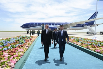 İlham Əliyev Qazaxıstana işgüzar səfərə gəlib
