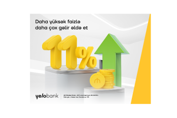 Yelo Bank-da əmanət yerləşdir - 11% GƏLİR QAZAN