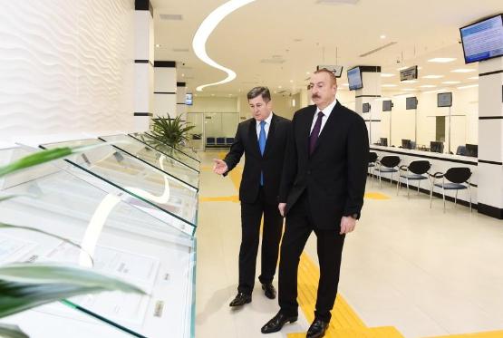 Президент Ильхам Алиев принял участие в открытии нового Пространства имущественных услуг Госкомитета по вопросам имущества
