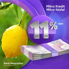 "Bank Respublika" Mikro Kredit faizlərini 11%-ə endirdi! | FED.az