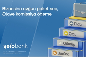 Yelo Bank bizneslərin ehtiyacına uyğun tarif paketləri - TƏQDİM EDİR