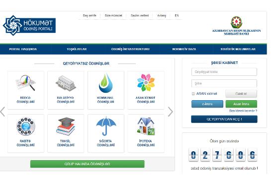 "Hökumət Ödəniş Portalı"na yeni xidmətlər qoşulub – SİYAHI