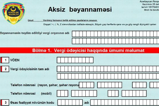 Aksiz bəyannaməsi necə olacaq? – QAYDA